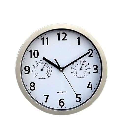 Reloj de Pared con Termometro e Higrometro