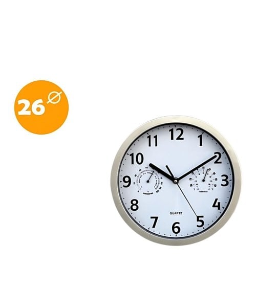 Reloj de Pared con Termometro e Higrometro