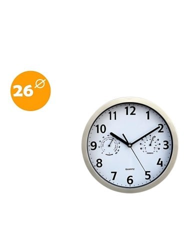Reloj de Pared con Termometro e Higrometro