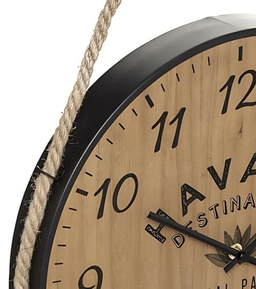 Reloj de Madera con Polea