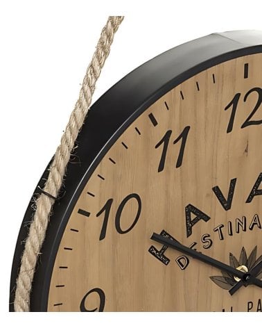 Reloj de Madera con Polea