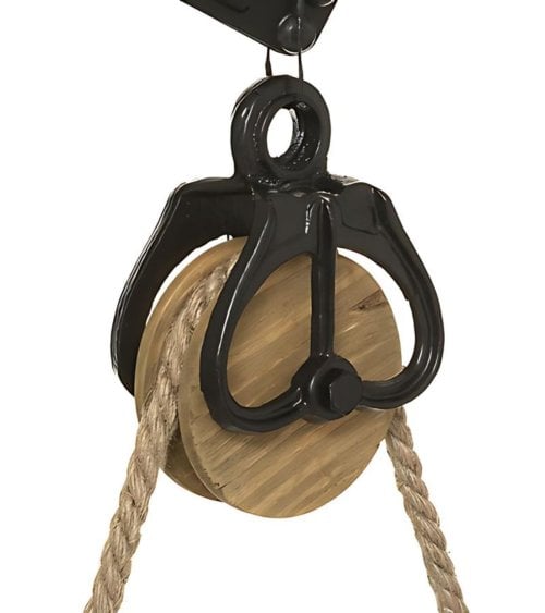 Reloj de Madera con Polea