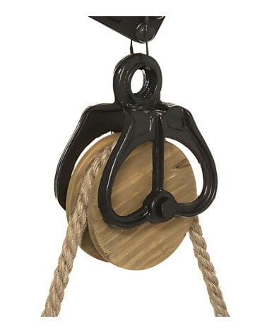 Reloj de Madera con Polea