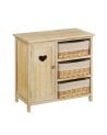 Mueble Auxiliar con 1 Puerta y 3 Cestas