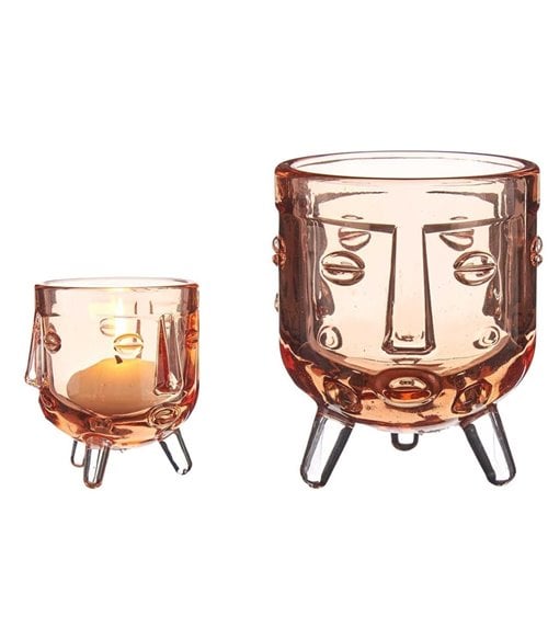 Portavelas de Vaso de Cristal Diseño Moderno