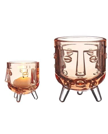 Portavelas de Vaso de Cristal Diseño Moderno