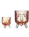Portavelas de Vaso de Cristal Diseño Moderno
