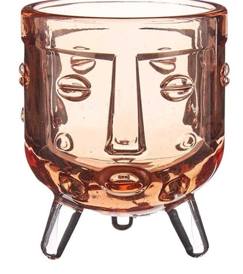 Portavelas de Vaso de Cristal Diseño Moderno