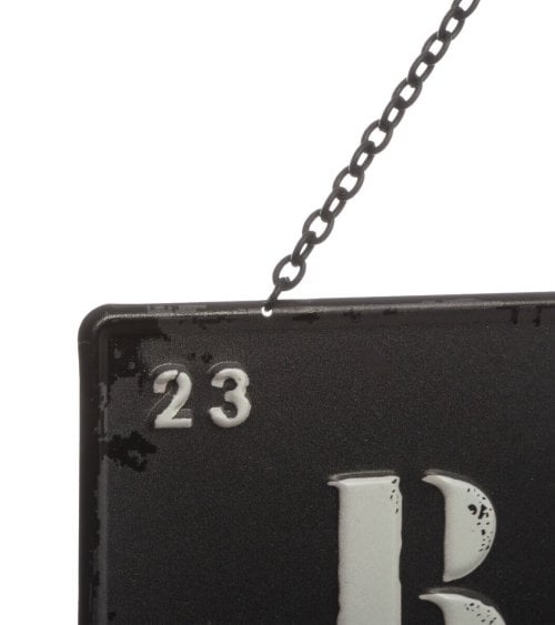 Placa Decorativa Colgante en Metal de Estilo Industrial