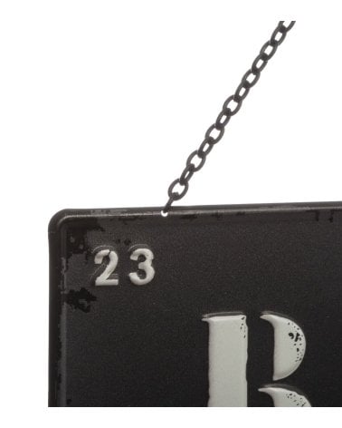 Placa Decorativa Colgante en Metal de Estilo Industrial