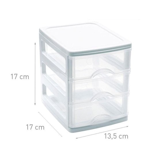 Cajonera Turia con 3 Cajones Blanca