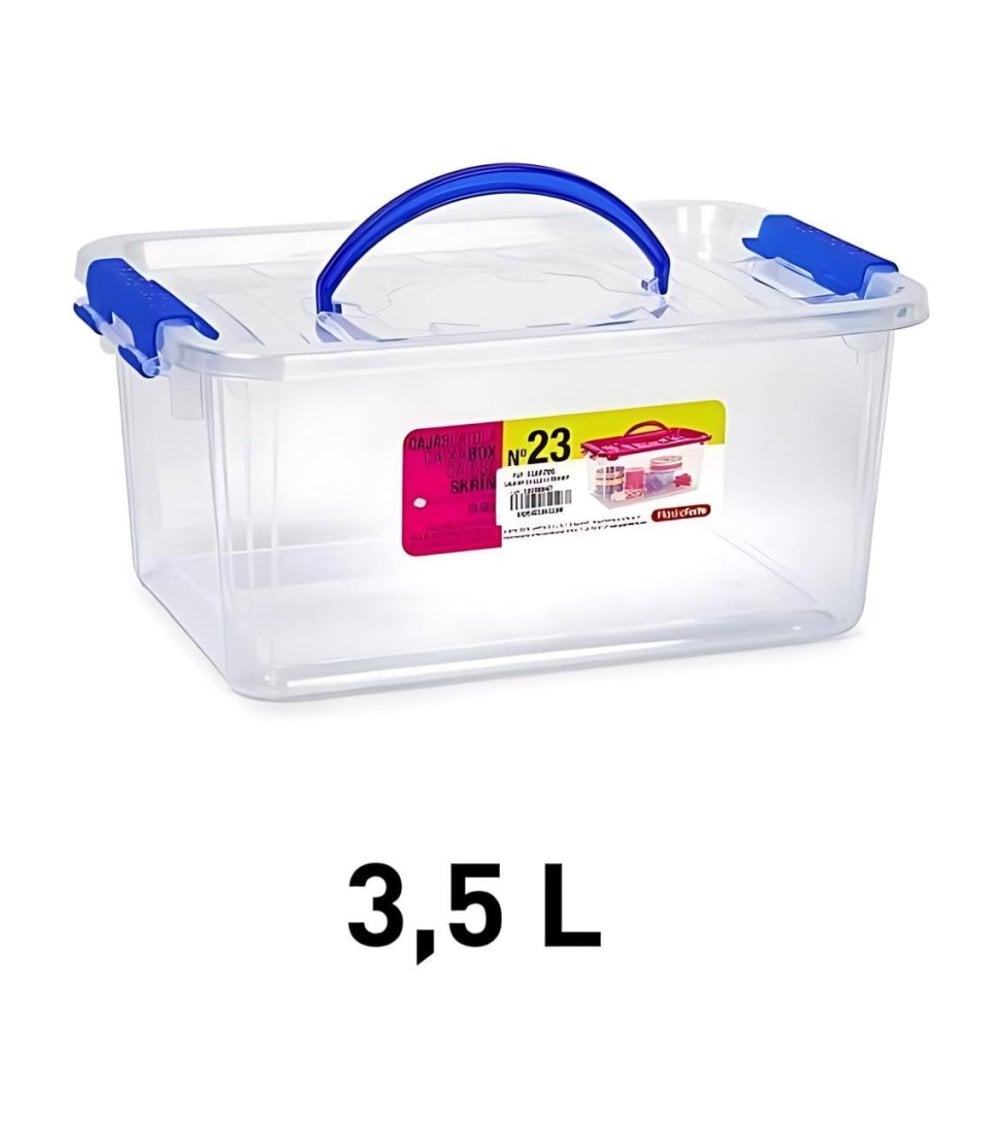 Caja Hermética con Asa de Plástico