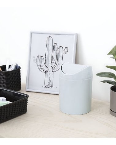 Papelera Tiny de 1,4 L Blanca