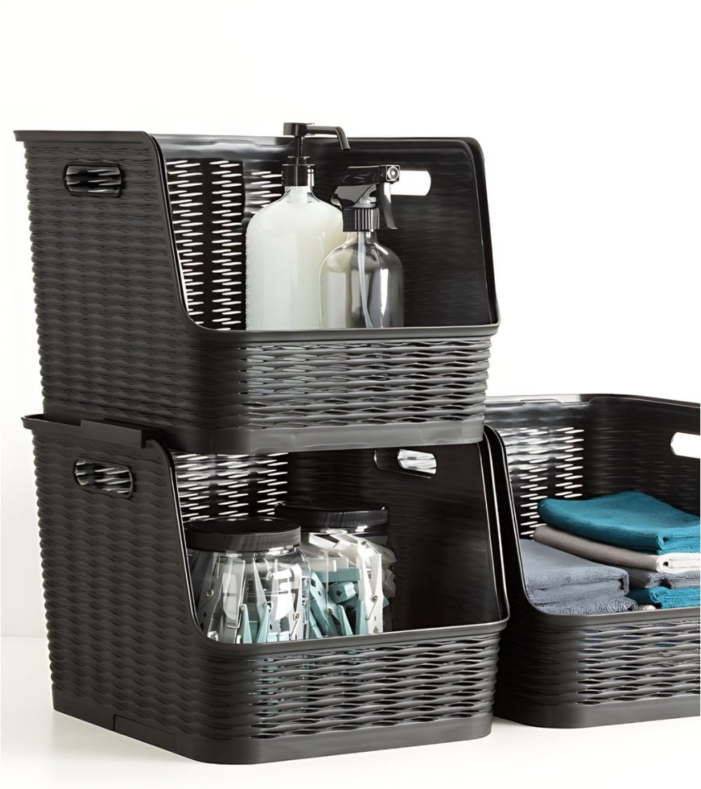 Cesta Organizadora con Apertura de Plástico