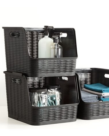 Cesta Organizadora con Apertura de Plástico