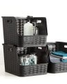 Cesta Organizadora con Apertura de Plástico