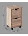 Cajonera Baja con 2 Cajones y Ruedas