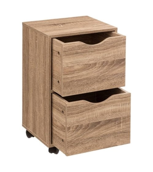 Cajonera Baja con 2 Cajones y Ruedas