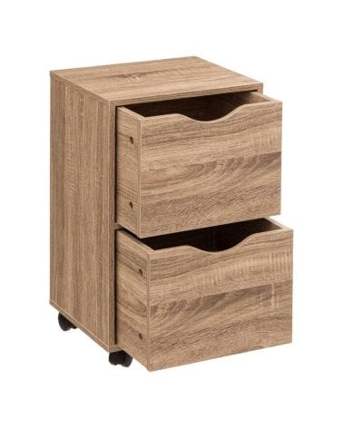 Cajonera Baja con 2 Cajones y Ruedas