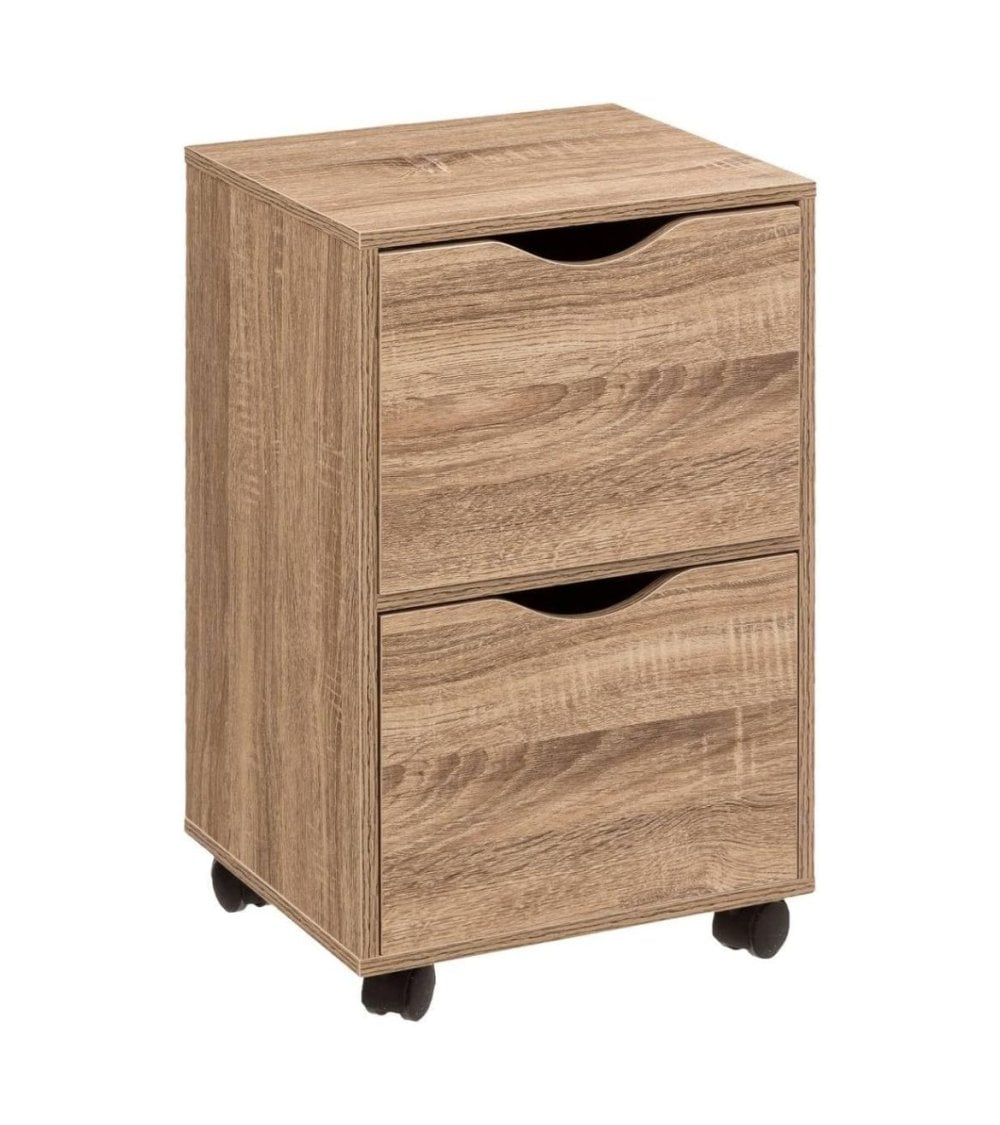 Cajonera Baja con 2 Cajones y Ruedas