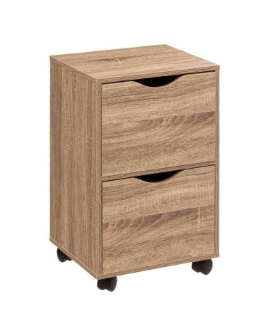 Cajonera Baja con 2 Cajones y Ruedas