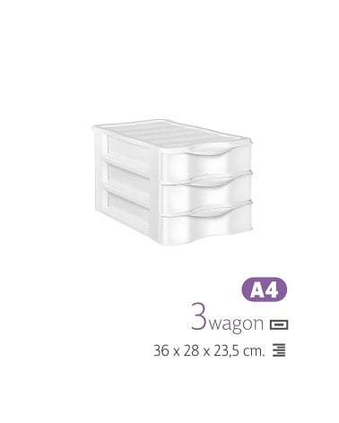 Cajonera de Sobremesa Wagon con 3 Cajones