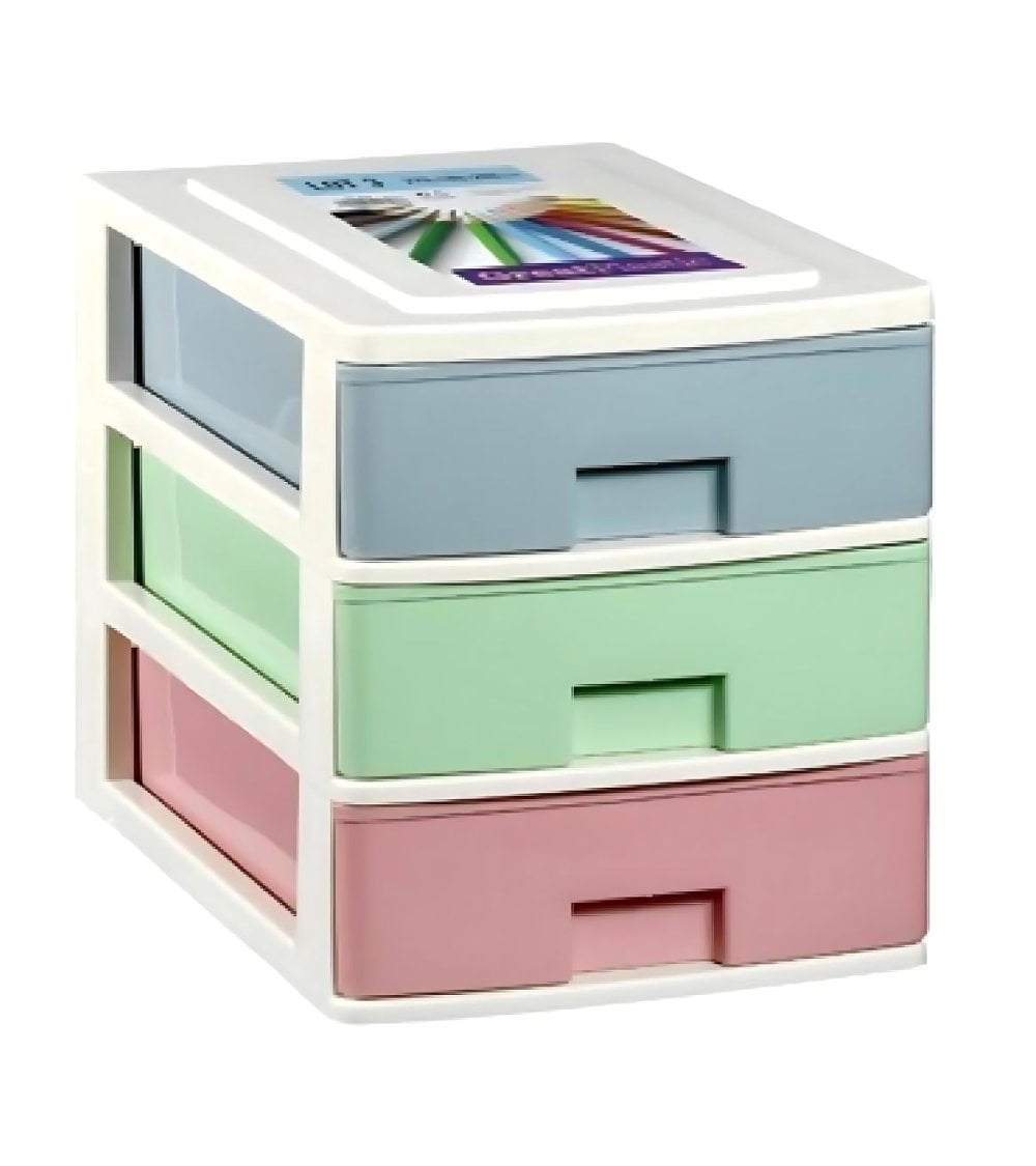 Cajonera Colorida con 3 Cajones Pequeños