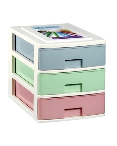 Cajonera Colorida con 3 Cajones Pequeños