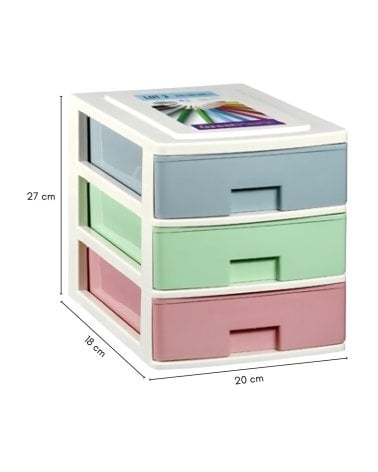 Cajonera Colorida con 3 Cajones Pequeños