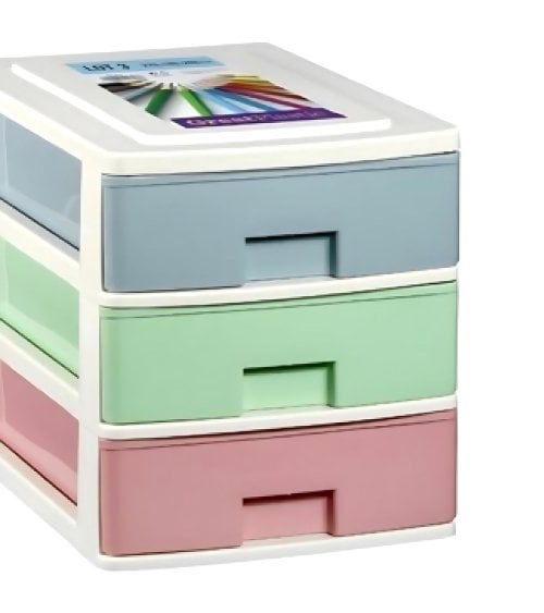 Cajonera Colorida con 3 Cajones Pequeños