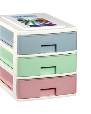 Cajonera Colorida con 3 Cajones Pequeños