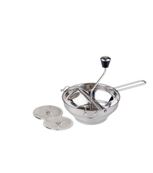 Pasapurés con Dos Discos de 19 cm de Diámetro en Inox