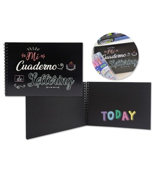 Block de Hojas Negras para Lettering