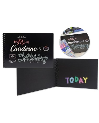 Block de Hojas Negras para Lettering