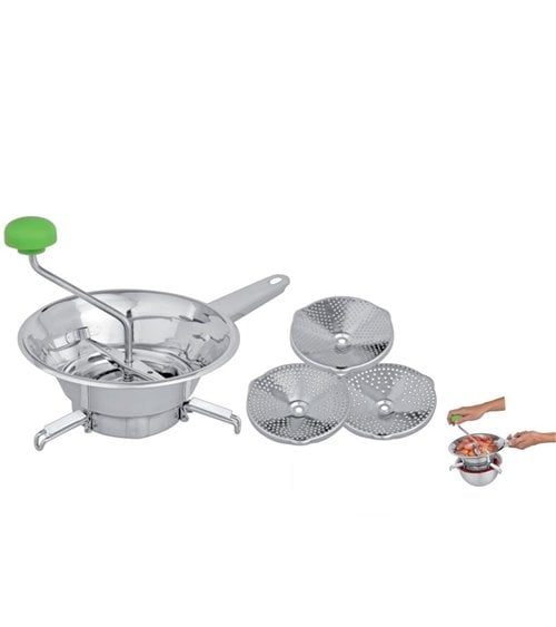 Pasapurés con Tres discos y Patas Abatibles de 20 de Diámetro en Inox