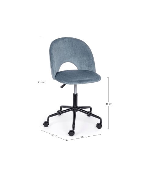 Silla de Oficina Giratoria de Terciopelo Linzey