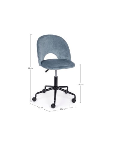 Silla de Oficina Giratoria de Terciopelo Linzey