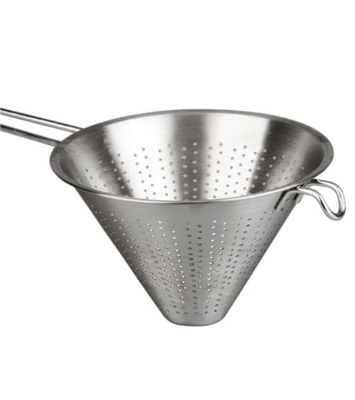 Colador Chino con Mango de Acero Inoxidable
