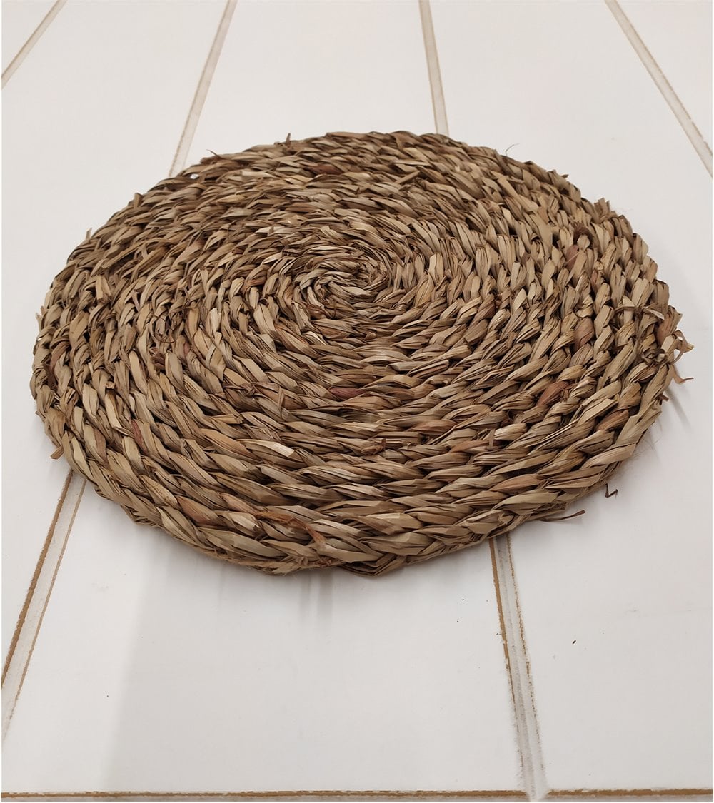 Salvamanteles Redondo de Mimbre Natural