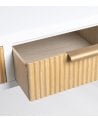 Consola de 3 Cajones de Madera en Color Blanco y Natural Charley