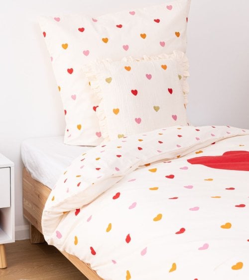 Cojín Infantil de Corazones Coloridos