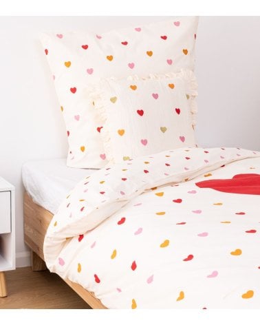 Cojín Infantil de Corazones Coloridos