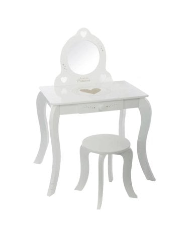 Tocador Infantil de Princesa con Taburete
