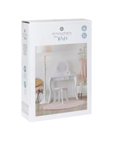 Tocador Infantil de Princesa con Taburete