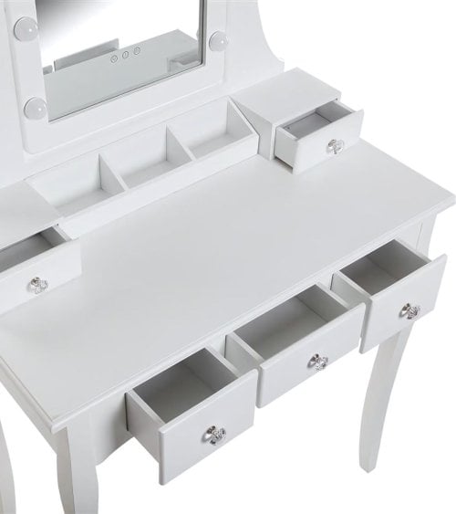 Tocador Glam con Luces y Compartimientos