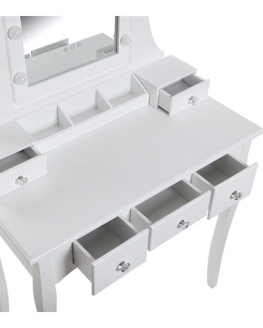 Tocador Glam con Luces y Compartimientos