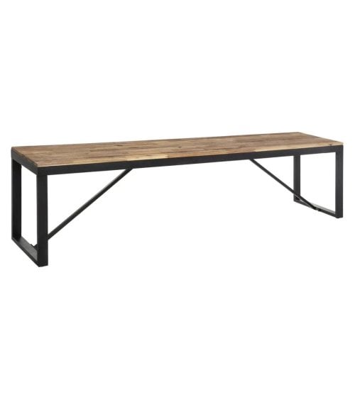 Banco de Comedor Edena de Acero y Madera de Acacia