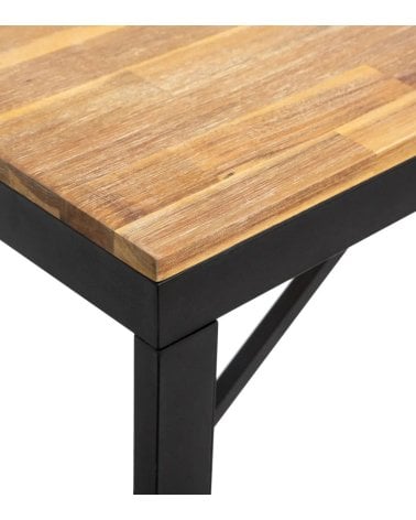 Banco de Comedor Edena de Acero y Madera de Acacia