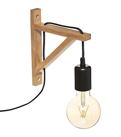 Lámpara de Pared Wild de Madera Natural