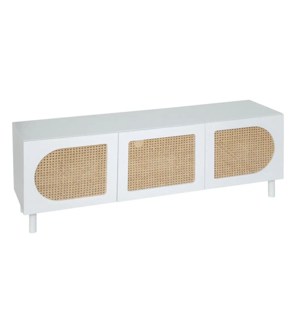 Mueble de TV Cannage con 3 Puertas Abatibles